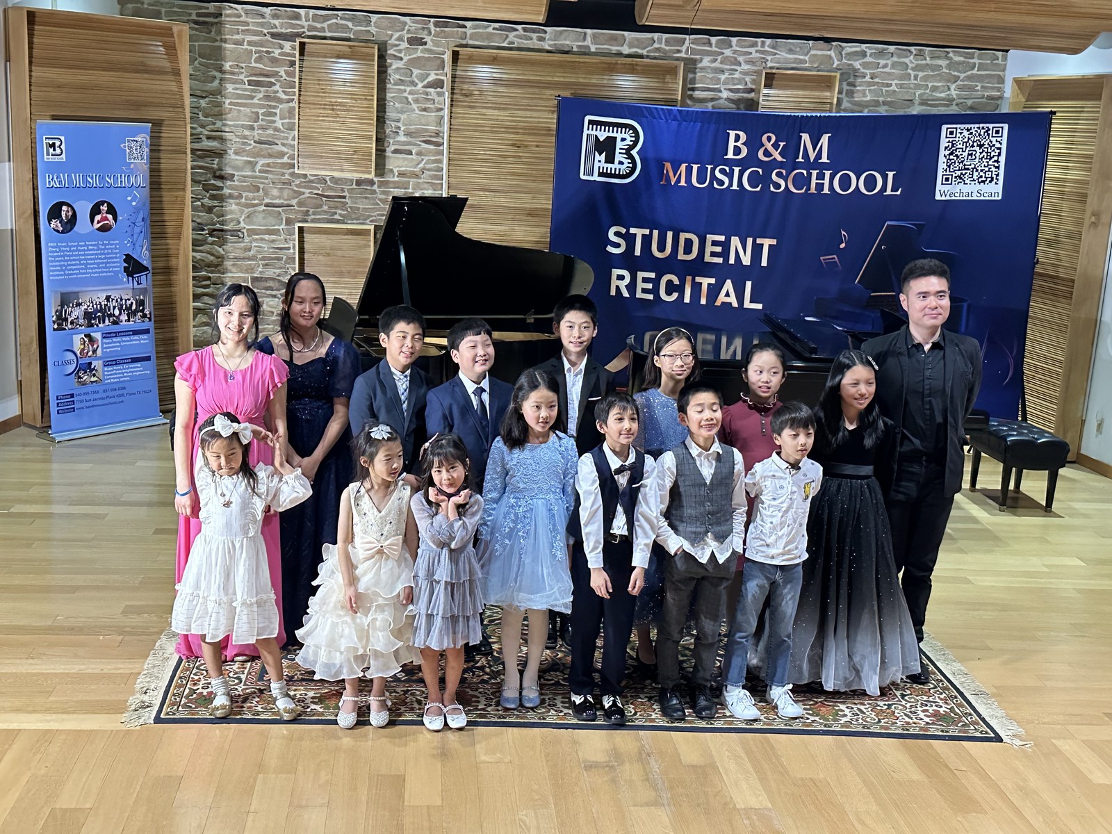 Student performing at a recital