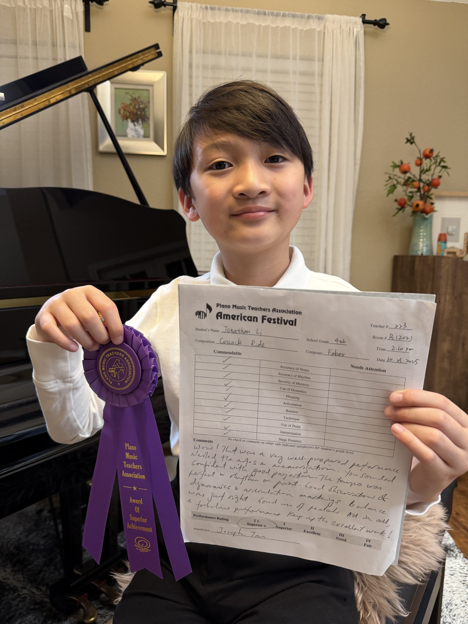 Jonathan Li – Award-Winning Young Pianist
